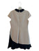 Kate Spade Size 8 Off White & Black Polyester Cap Sleeve Peter Pan Collar Dress Off White & Black / 8