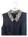 Kate Spade Size 8 Black Cotton Sleeveless Animal Print Collare Back Zip Dress Black / 8
