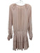 Ramy Brook Size M Light Pink Polyester Smocked Waist Band Long Sleeve Dress Light Pink / M