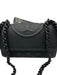 Tory Burch Black Leather Magnetic Closure Matte Crossbody Bag Black