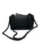 Tory Burch Black Leather Magnetic Closure Matte Crossbody Bag Black