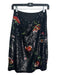 Maeve Size 0 Black, Red & Green Viscose Sequin Floral Midi Skirt Black, Red & Green / 0