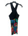 Alice & Olivia Size 4 Black, red, blue Cotton Blend Floral Sleeveless Dress Black, red, blue / 4