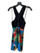 Alice + Olivia Size 4 Black & Multi Cotton Floral Sleeveless Criss Cross Dress Black & Multi / 4