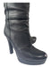 Gucci Shoe Size 37 Black Pebbled Leather Platform Stiletto Knee High Boots Black / 37