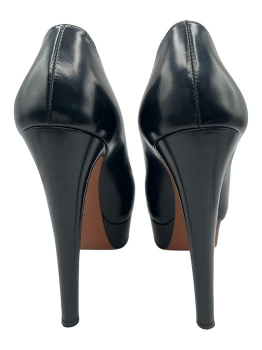 Alaia Shoe Size 37 Black Leather round toe Platform Stiletto Pumps Black / 37