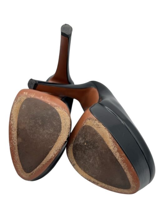 Alaia Shoe Size 37 Black Leather round toe Platform Stiletto Pumps Black / 37