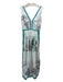 Le Sirenuse Size 38 Cotton Sleeveless Ikat Landscape Architectural Print Dress Cotton / 38