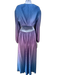 Jonathan Simkhai Size S Blue & Purple Polyester Gradient Ribbed Open Back Dress Blue & Purple / S
