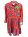 Gretchen Scott Size XS Cotton Long Sleeve All Over Print Sheer Buttons Dress Cotton / XS