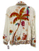 Farm Rio Size XS White, Orange & Multi Print Linen & Viscose Long Sleeve Top White, Orange & Multi Print / XS