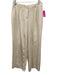 J. McLaughlin Size M / 10 Cream White Silk Wide Leg Zip & Hook Closure Pants Cream White / M / 10