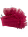 RANNA GILL Size S Hot pink Nylon Strapless Gathered Pleating Mesh Ruffle Top Hot pink / S