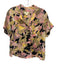 Maeve by ANTHROPOLGIE Size x-small Black, Yellow & Pink Linen Flora & Fauna Top Black, Yellow & Pink / x-small