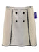 Sandro Size 3 Cream White & Black No Fabric Tag Elastic Waist Knit Skirt Cream White & Black / 3