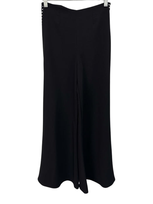 Likely Size 2 Black & Silver Polyester Blend Studded Side Slits Wide Leg Pants Black & Silver / 2