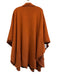 Jean-Louis Scherrer Burnt Orange & Black Knit Tiger Stripe 1 Button Wrap Poncho Burnt Orange & Black / One Size