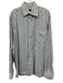 Zegna Size L White & Blue Cotton Striped Button up Men's Long Sleeve Shirt White & Blue / L