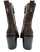 Larroude Shoe Size 7 Dark Brown Leather Pointed Toe Block Heel Ankle Booties Dark Brown / 7