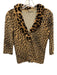 Blumarine Size XS Light Brown & Brown No Fabric Tag 1/2 Sleeve Faux Fur Cardigan Light Brown & Brown / XS