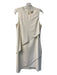 Halston Heritage Size 10 White Polyester Sleeveless Round Neck Side Zip Dress White / 10