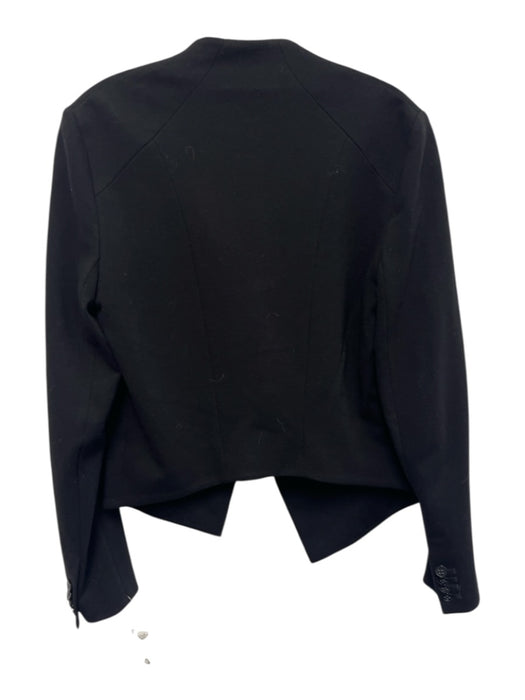 Helmut Lang Size M Black Viscose & Polyamide Buckle Zip Pockets Biker Jacket Black / M