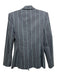 Giorgio Armani Size 40 Gray & Turquoise Wool Blend Pinstripe Zip & Hook Pant Set Gray & Turquoise / 40