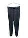 Giorgio Armani Size 40 Gray & Turquoise Wool Blend Pinstripe Zip & Hook Pant Set Gray & Turquoise / 40