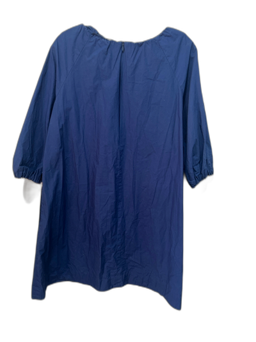 Sara Campbell Size 8 Blue Cotton Back Zip Elastic Hem Dress Blue / 8