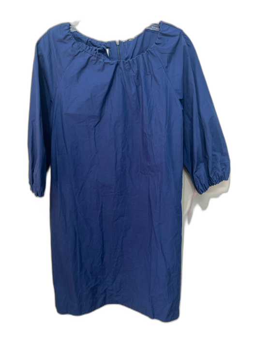 Sara Campbell Size 8 Blue Cotton Back Zip Elastic Hem Dress Blue / 8