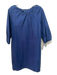Sara Campbell Size 8 Blue Cotton Back Zip Elastic Hem Dress Blue / 8