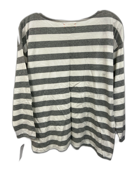 chinti and parker Size L Gray, White, Pink Organic Cotton Heathered Stripe Top Gray, White, Pink / L
