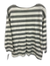 chinti and parker Size L Gray, White, Pink Organic Cotton Heathered Stripe Top Gray, White, Pink / L