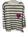 chinti and parker Size L Gray, White, Pink Organic Cotton Heathered Stripe Top Gray, White, Pink / L