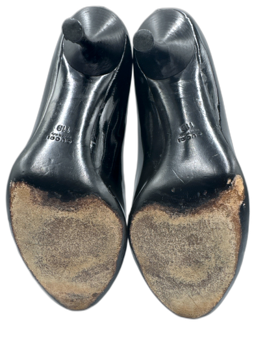 Gucci Shoe Size 11 Black Patent Leather Mid Heel Round Toe Pumps Black / 11