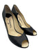 Chanel Shoe Size 42 Black Patent Leather Peep Toe Stiletto silver hardware Pumps Black / 42