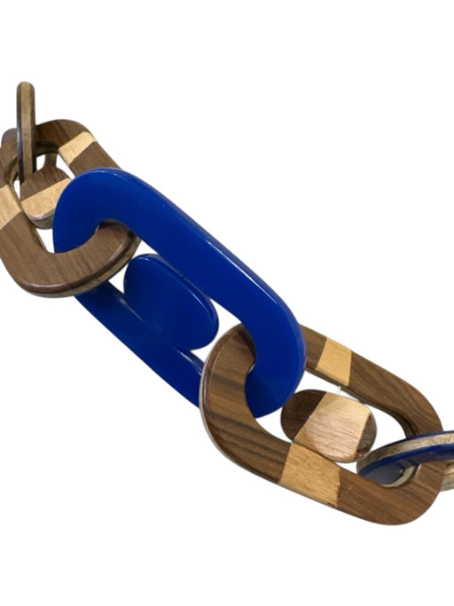 Marni Brown & Blue Plexiglass Wood Tie Belts Brown & Blue / One Size