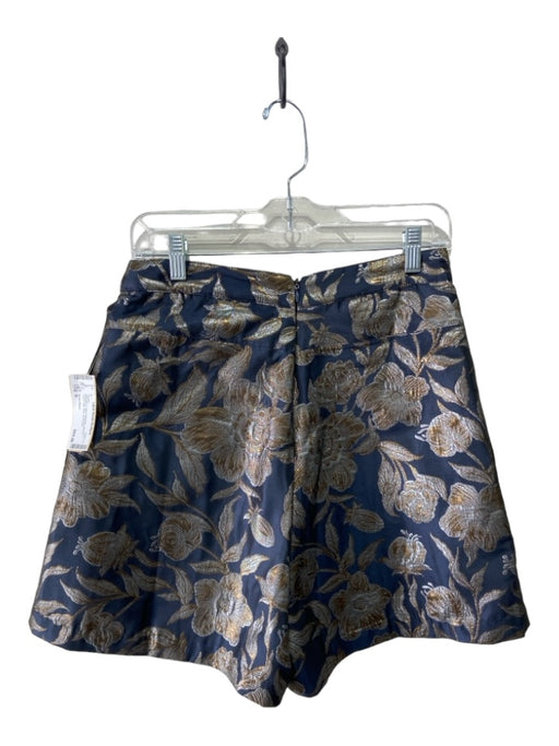 Walter Baker Size 6 Midnight & Gold Polyester jaquard Floral High Rise Shorts Midnight & Gold / 6