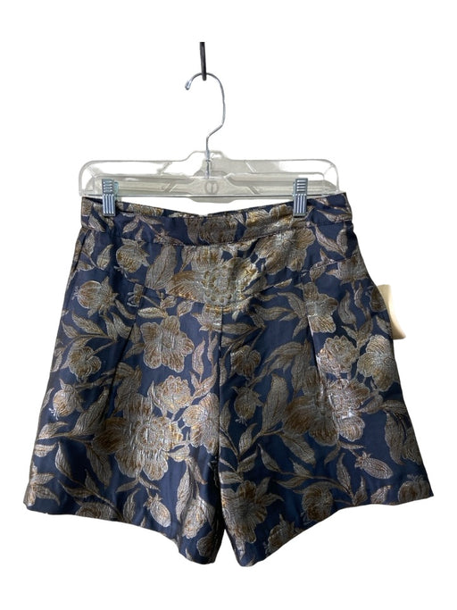 Walter Baker Size 6 Midnight & Gold Polyester jaquard Floral High Rise Shorts Midnight & Gold / 6
