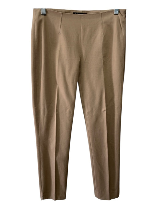 Theory Size 2 Tan Cotton Blend Elastic Waist Zip Side Pants Tan / 2