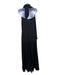 Nicole Miller Size M Black No Fabric Tag Stretch Tie Neck Back Panel Gown Black / M
