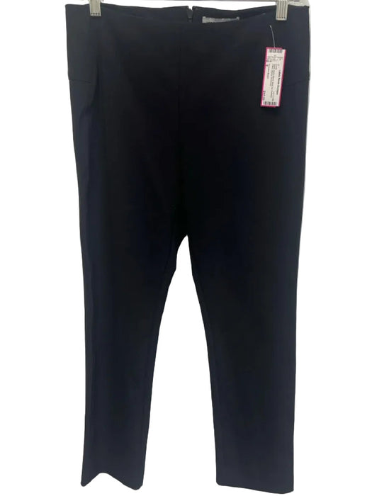 Veronica Beard Size 8 Black Nylon Blend Back Zip Paneled Fitted Skinny Pants