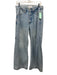 Frame Size 26 Light Wash Cotton Denim Zip & Button Whiskering Paneled Jeans Light Wash / 26