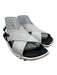 Dries Van Noten Shoe Size 39.5 White & Black Leather Square Toe Buckle Sandals White & Black / 39.5
