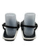 Dries Van Noten Shoe Size 39.5 White & Black Leather Square Toe Buckle Sandals White & Black / 39.5