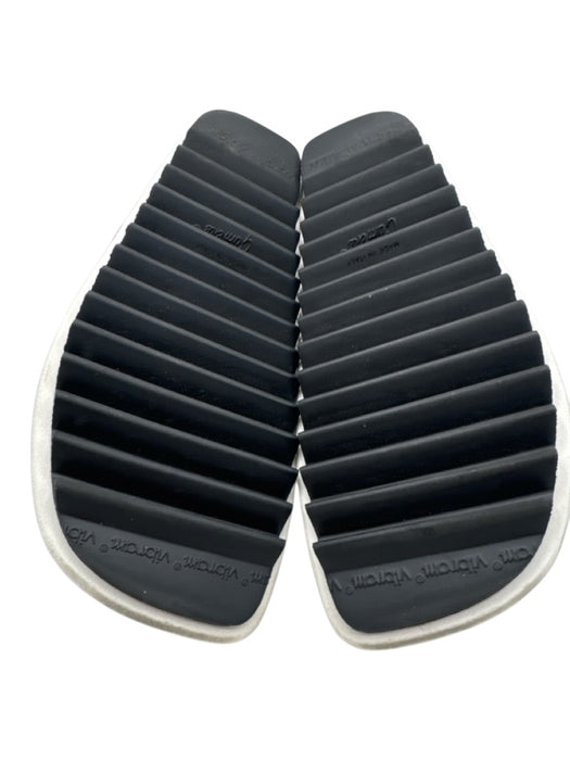 Dries Van Noten Shoe Size 39.5 White & Black Leather Square Toe Buckle Sandals White & Black / 39.5