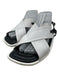 Dries Van Noten Shoe Size 39.5 White & Black Leather Square Toe Buckle Sandals White & Black / 39.5