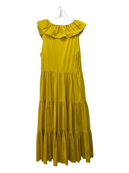 Kate Spade Size 12 Yellow cotton & polyamide Sleeveless Tiered Maxi Dress Yellow / 12