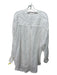 Vitamin A Size S White Linen Button Down V Neck Long Sleeve Cover Up Top White / S