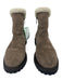 Aquatalia Shoe Size 8M Taupe Suede Zip Ankles Block Heel Rubber Outsole Boots Taupe / 8M